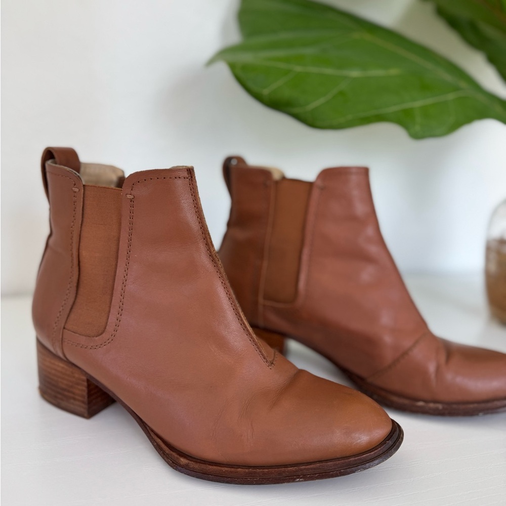 Rag & Bone Walker Pull On Cognac Leather Booties